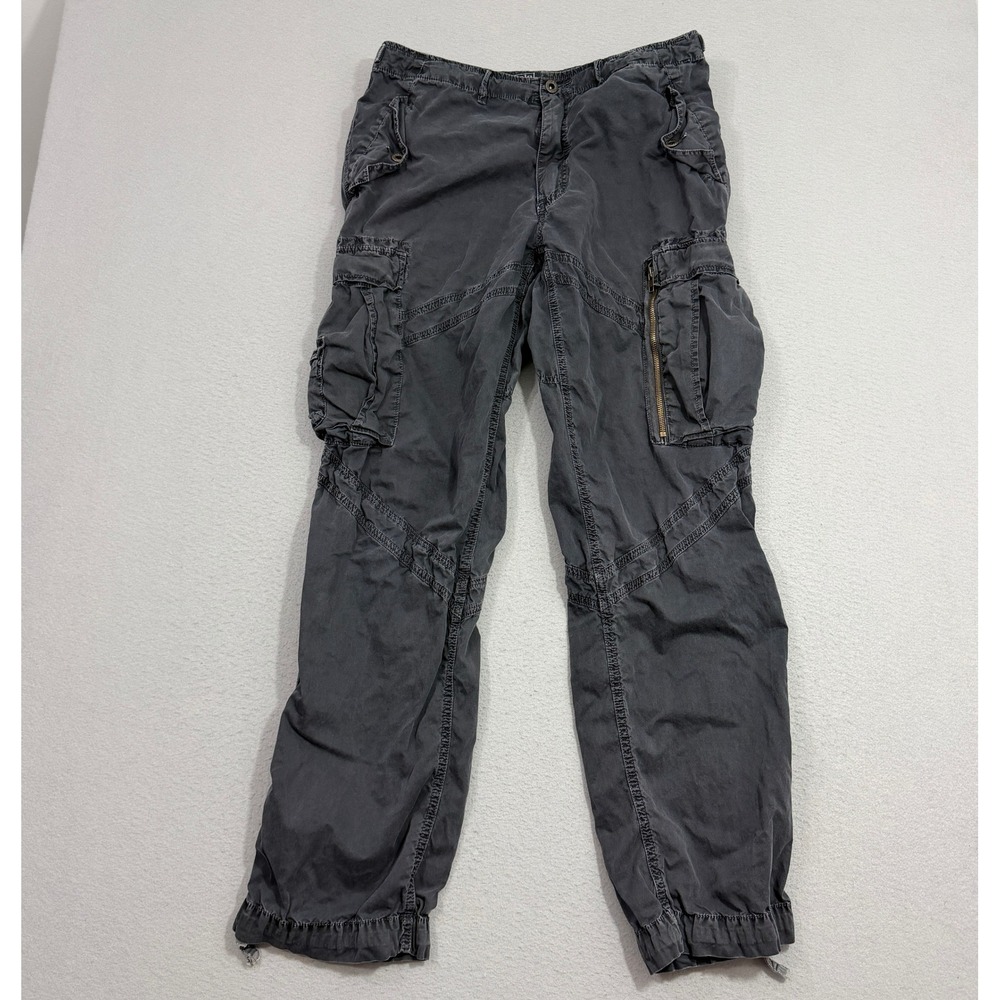 Vintage Polo Ralph Lauren Utility Cargo Pants Men's 34x34 Black Paratrooper Army